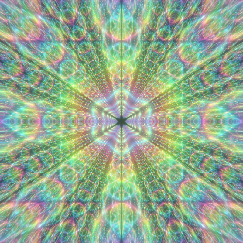 Fluorescent Hexagram #17