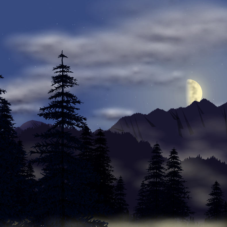 Moonlit Mountains #2