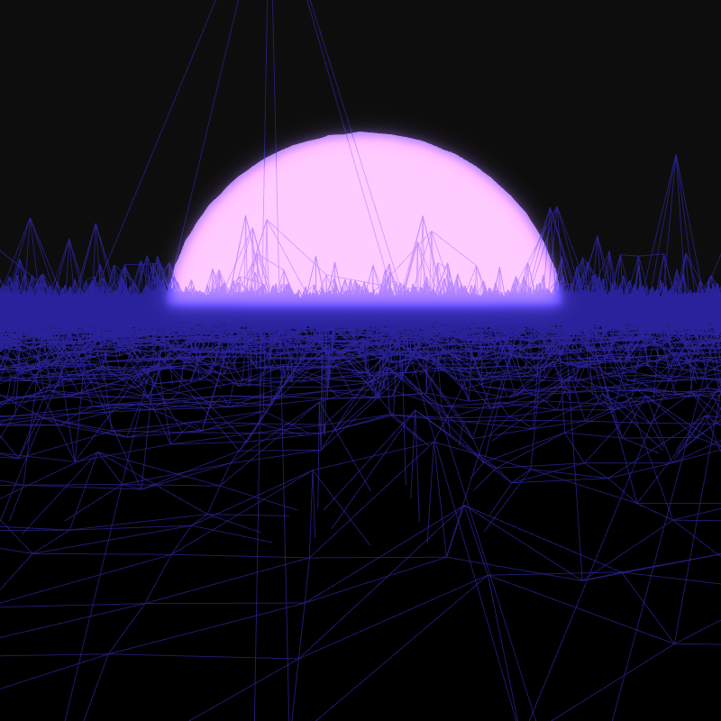 Generative Retrowave Field #130