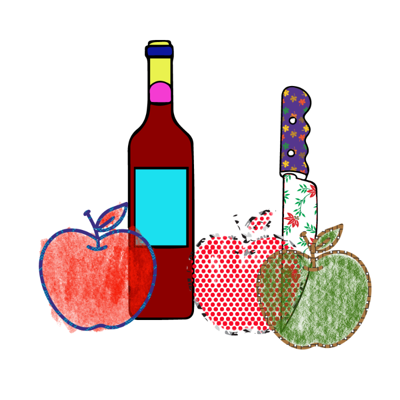 bottle and apples #205