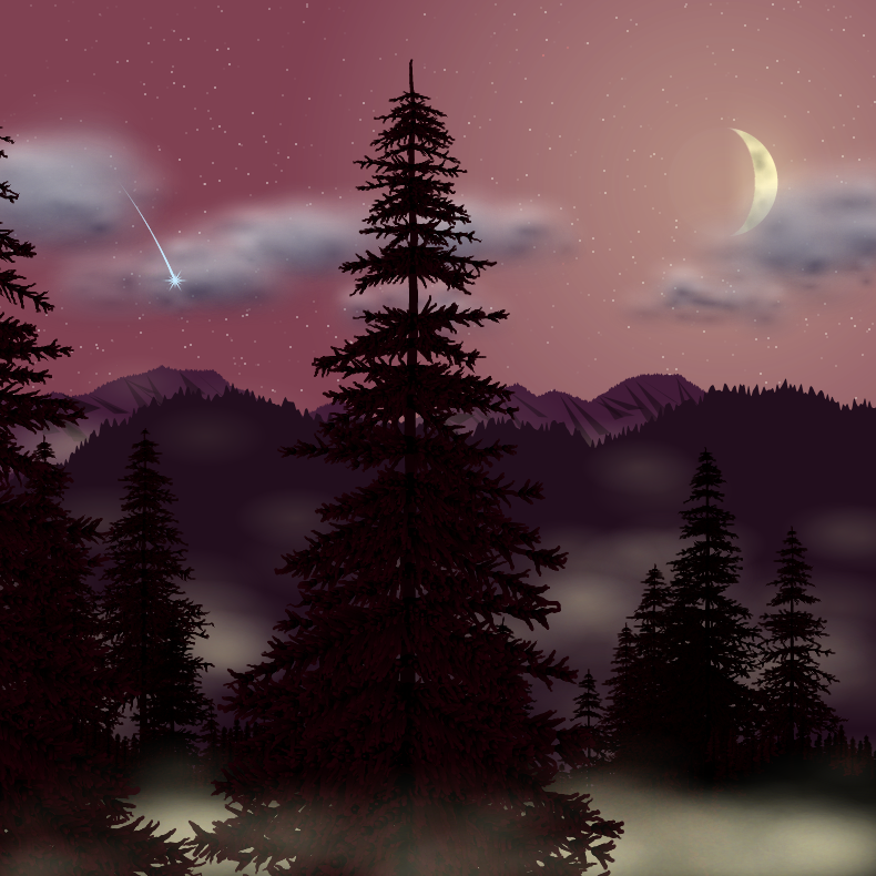 Moonlit Mountains #75