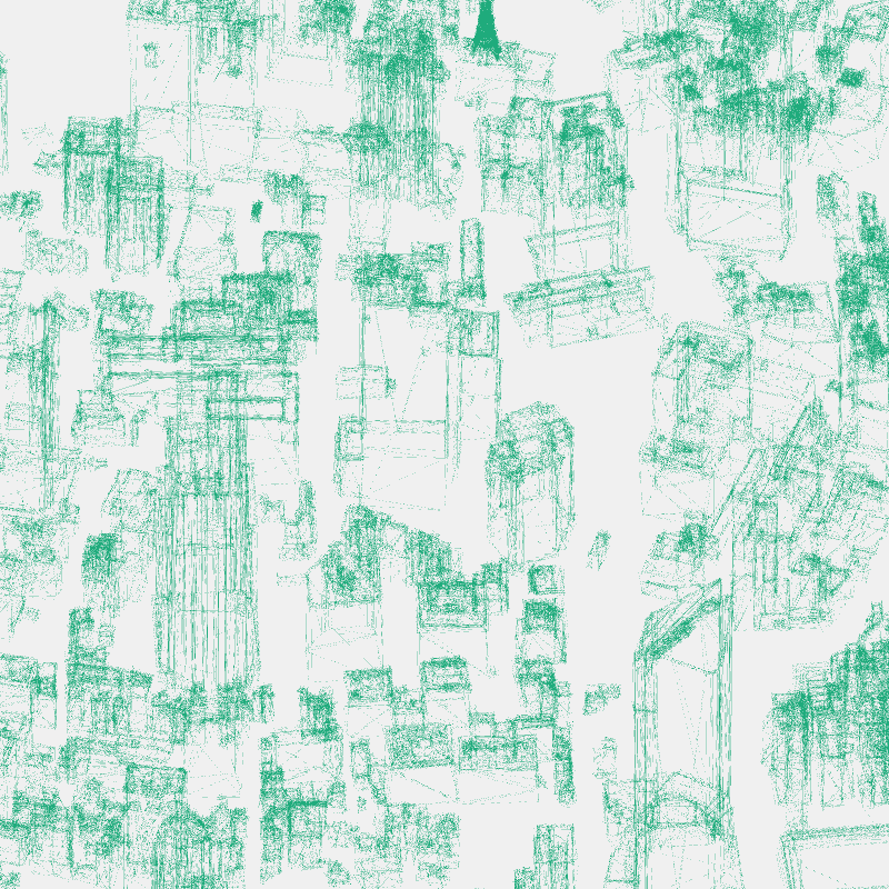 Algorithmic Drawing: Minato City Tokyo #73