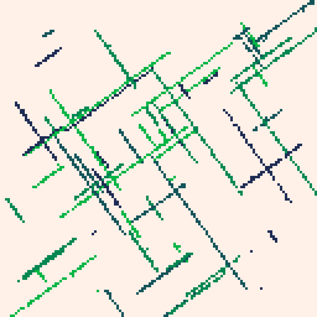 Genuary 2023 Day 4 - Intersections #4