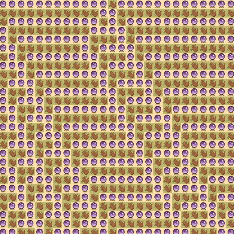 Elementary Cellular Emoji Automata #20