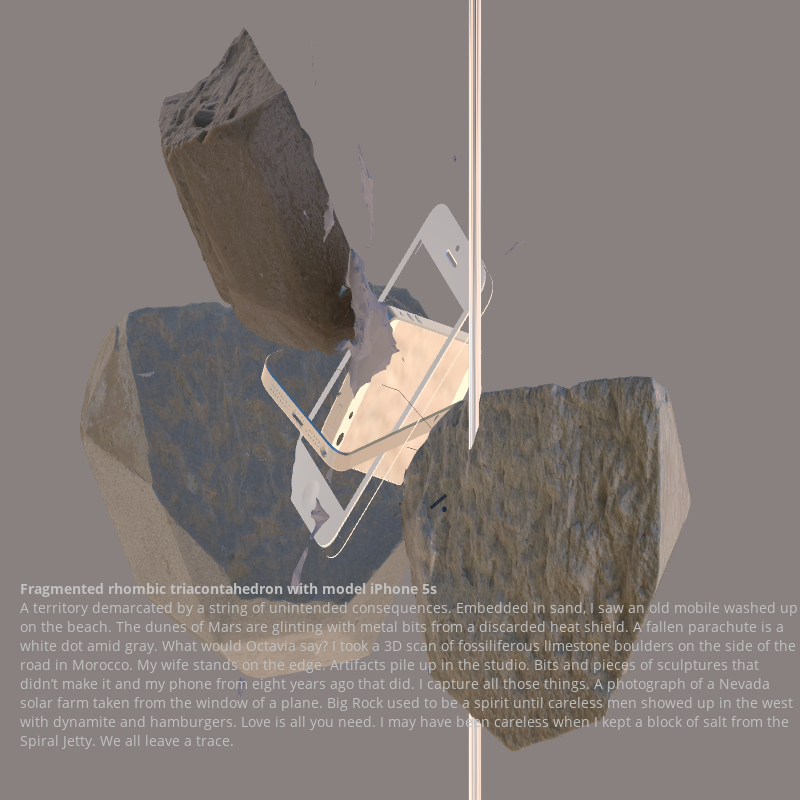 Fragmented triacontahedron with iPhone 5s #81