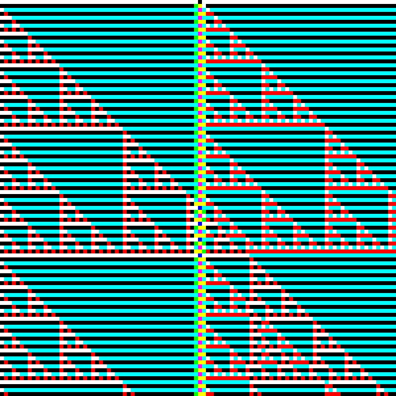 RGB Elementary Cellular Automaton #24