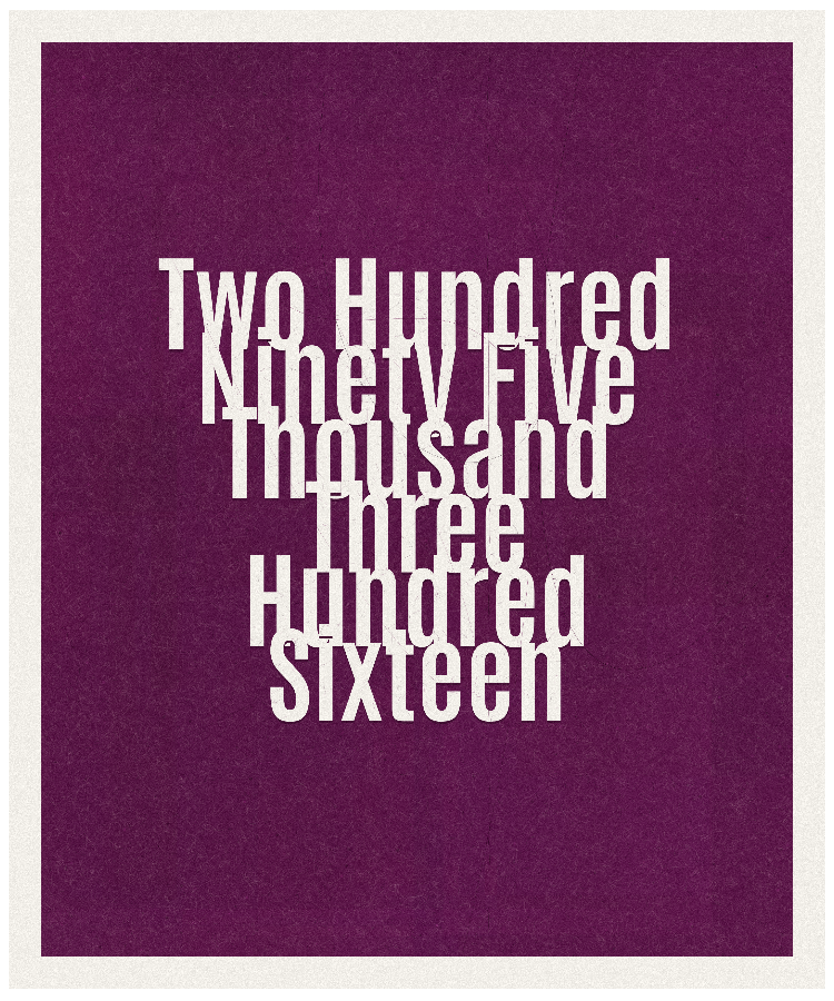 Count #295316