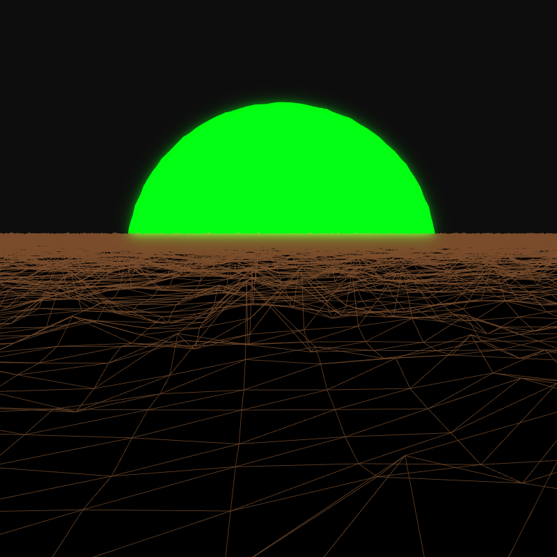 Generative Retrowave Field #48