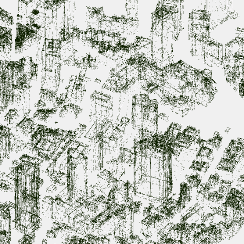 Algorithmic Drawing: Minato City Tokyo #43